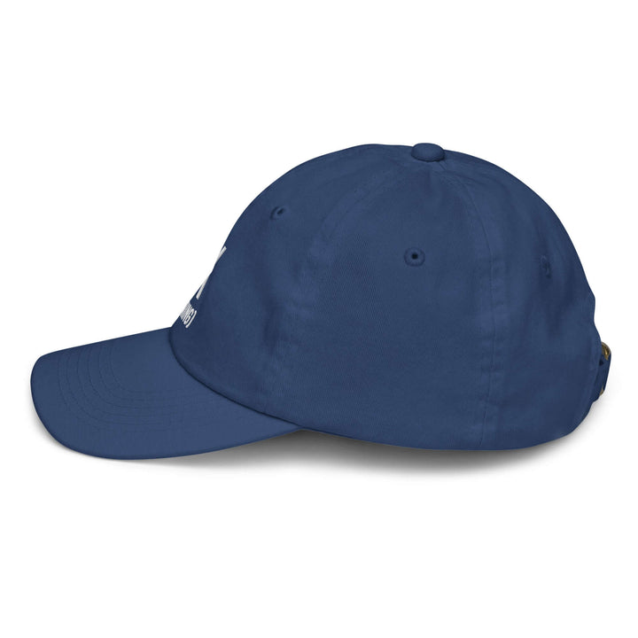 AFK youth baseball cap side view in navy blue, perfect accessory for young athletes and outdoor fun.