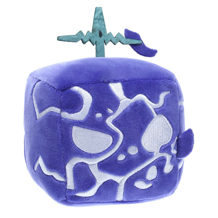 Blox Fruits Series 2 4-inch Collectible Plush featuring a purple fruit design with detailed embroidery and a unique top.