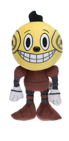 Herman collectible plush from The Electric State, featuring a vibrant yellow head and detailed embroidery, 8 inches tall.
