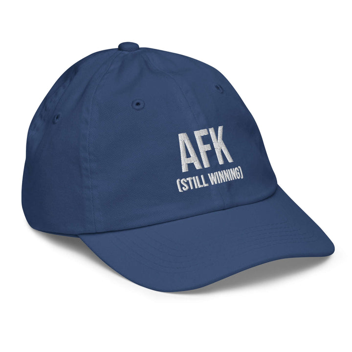 AFK Youth baseball cap in navy blue with &