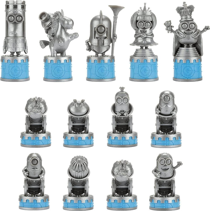 Minions Medieval Mayhem Chess Set Despicable Me chess pieces featuring beloved Minions characters in medieval attire.