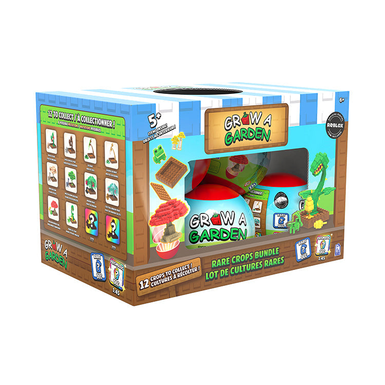 Grow A Garden Series 1 Rare Crops Bundle box with colorful garden-themed toys and mini collectibles