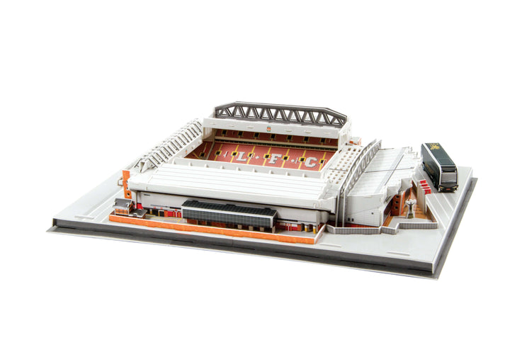 Liverpool Stadium 3D Puzzle of Anfield, detailed and colorful replica for Liverpool fans.
