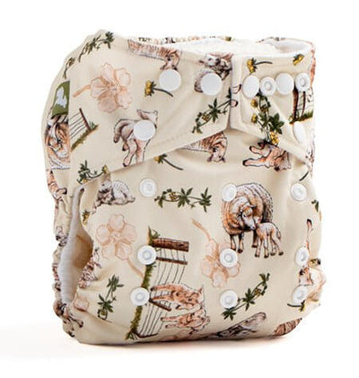 Little Lamb| Onesize Pocket Nappy | Earthlets.com |  | reusable nappies all in one nappies