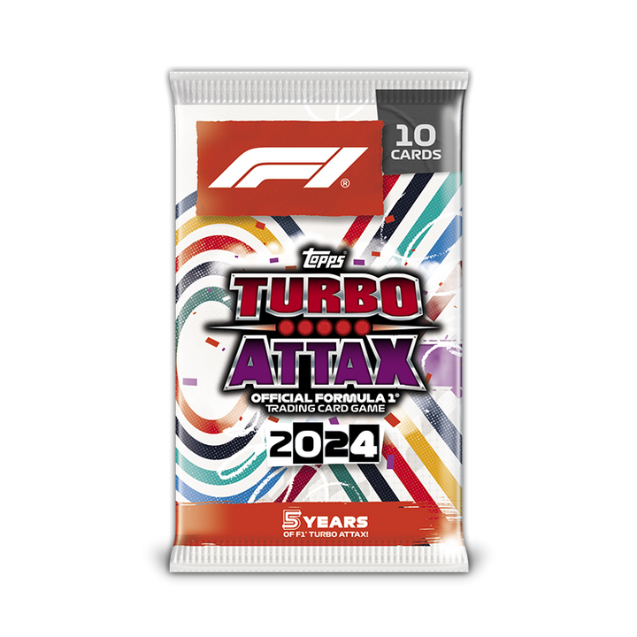 Turbo Attax Official Formula 1 Trading Card Game 2024 10 Card Pack