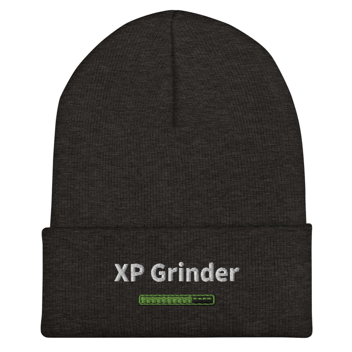 XP Grinder Cuffed Beanie displayed in dark color with embroidered logo, perfect for style and warmth.