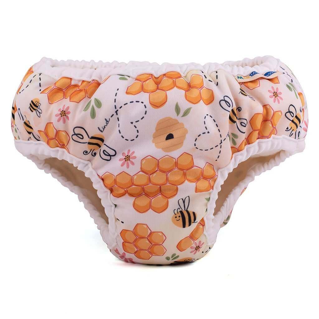 Mother-ease Big Kid Training Pants Colour: Bee Kind Size: S potty training reusable pants Earthlets