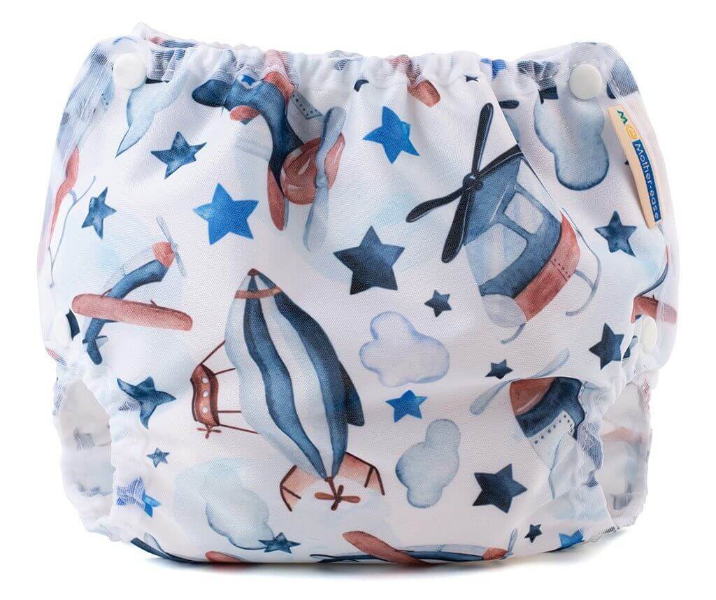 Mother-ease Air Flow Cover Flight Colour: Flight size: M reusable nappies Earthlets