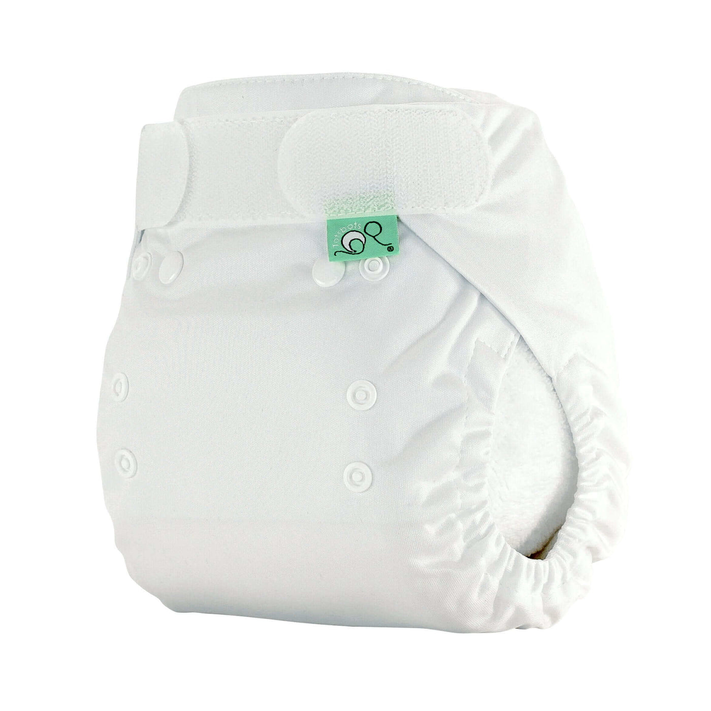 Tots Bots Bamboozle Nappy Wrap Colour: White Size: Size 2 (9-35lbs) reusable nappies Earthlets