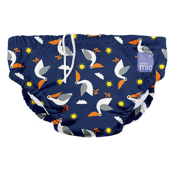 Bambino Mio Nice and Nautical Reusable Swim Nappy Colour: Pelican Pier Size: Medium reusable swim nappies Earthlets