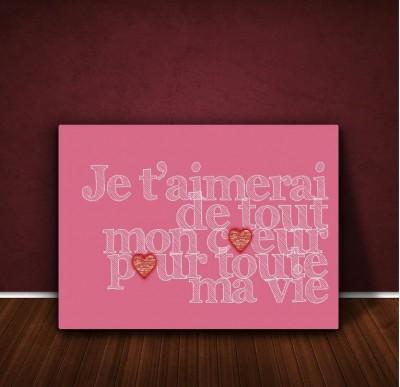 Canvas Art - I love you with all my heart for all my life - Rose | Earthlets.com