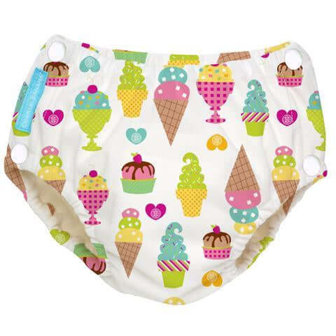 Charlie Banana Reusable Easy Snap Swim Nappy Colour: Gelato Size: Medium reusable swim nappies Earthlets