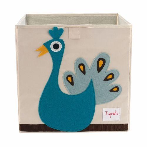 3 Sprouts| Storage Box - Peacock | Earthlets.com |  | furniture storage