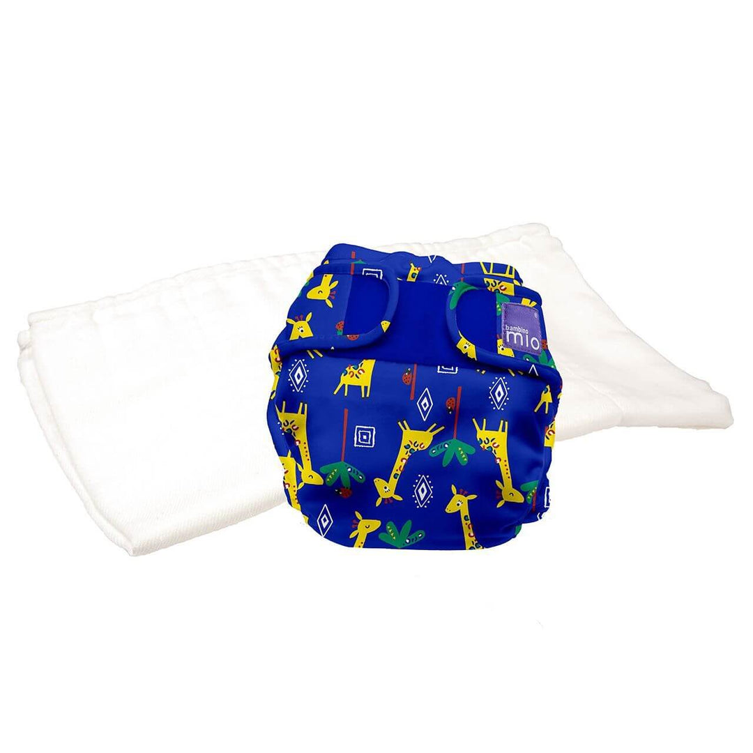 Bambino Mio Mioduo Two-Piece Nappy Size: Size 2 Colour: Giraffe Jamboree reusable nappies Earthlets