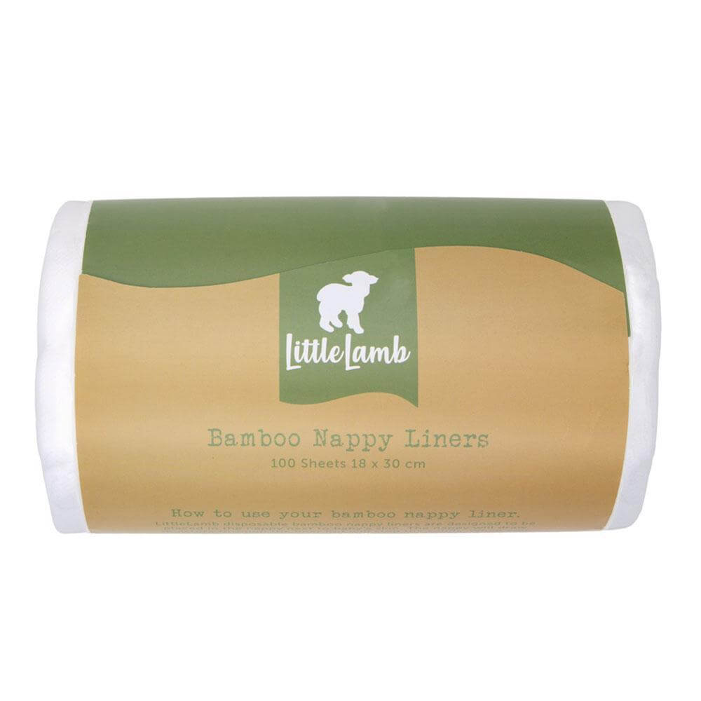 Little Lamb Bamboo Nappy Liners - 100 roll reusable nappies Earthlets