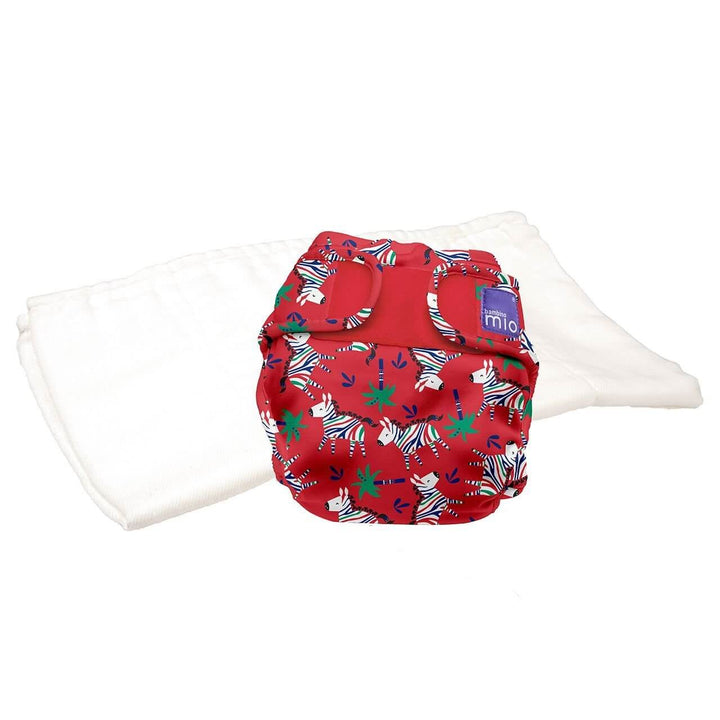 Bambino Mio Mioduo Two-Piece Nappy Size: Size 2 Colour: Zebra Dazzle reusable nappies Earthlets